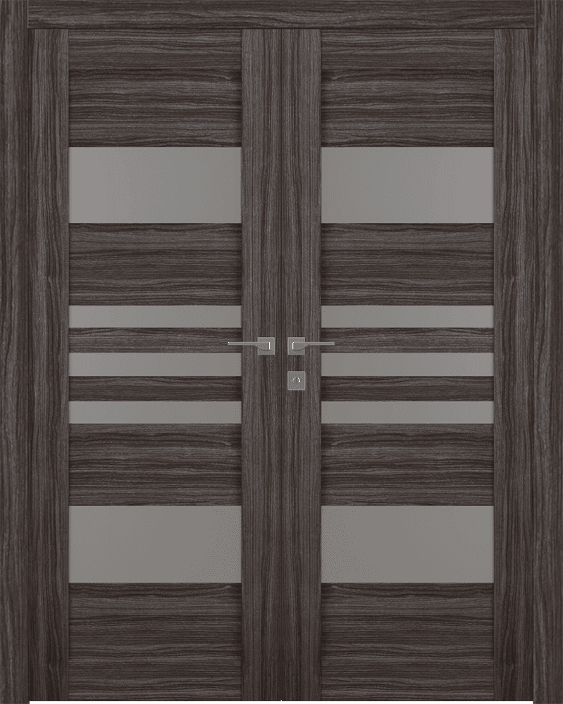 LETI VETRO GRAY OAK DOUBLE BELLDINNI MODERN INTERIOR DOOR - 1