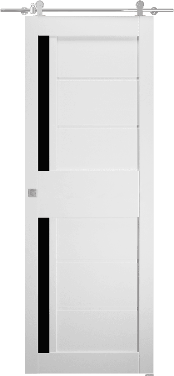Esta Black Vetro Bianco Noble Barn Belldinni Modern Interior Door