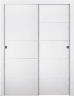 ARVIKA POLAR WHITE BYPASS BELLDINNI MODERN INTERIOR DOOR - 1