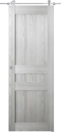 AVON 07 2R RIBEIRA ASH DOUBLE BARN BELLDINNI MODERN INTERIOR DOOR - 1