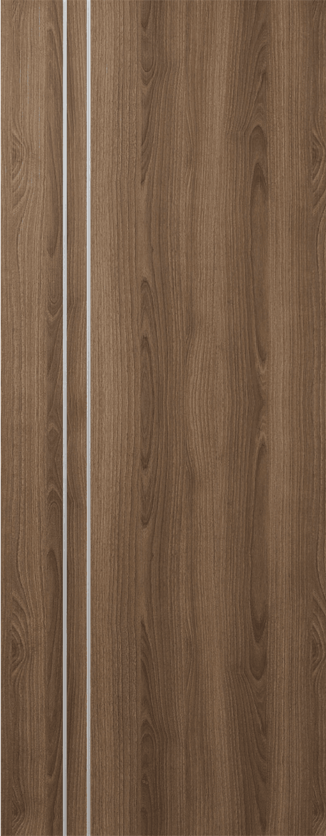 OPTIMA 2V PECAN NUTWOOD SLAB DOORS BELLDINNI MODERN INTERIOR DOOR