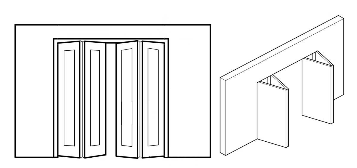 LETI VETRO BLACK MATTE DOUBLE BI-FOLD BELLDINNI MODERN INTERIOR DOOR - 3