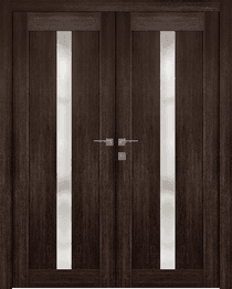 AVON 101 VETRO VERALINGA OAK DOUBLE DOORS BELLDINNI MODERN INTERIOR DOOR - 1