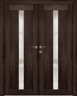 AVON 101 VETRO VERALINGA OAK DOUBLE DOORS BELLDINNI MODERN INTERIOR DOOR - 1