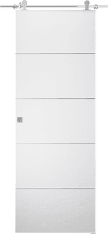 OPTIMA 4H SNOW WHITE DOUBLE BARN BELLDINNI MODERN INTERIOR DOOR - 1