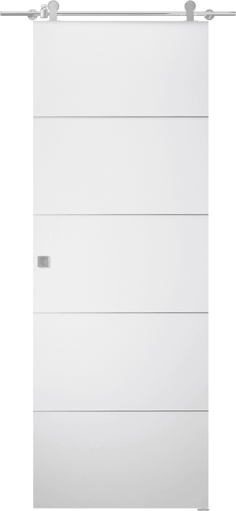 OPTIMA 4H SNOW WHITE DOUBLE BARN BELLDINNI MODERN INTERIOR DOOR - 1