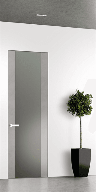 AVON 202 VETRO LIGHT URBAN INVISIBLE METAL FRAME BELLDINNI MODERN INTERIOR DOOR