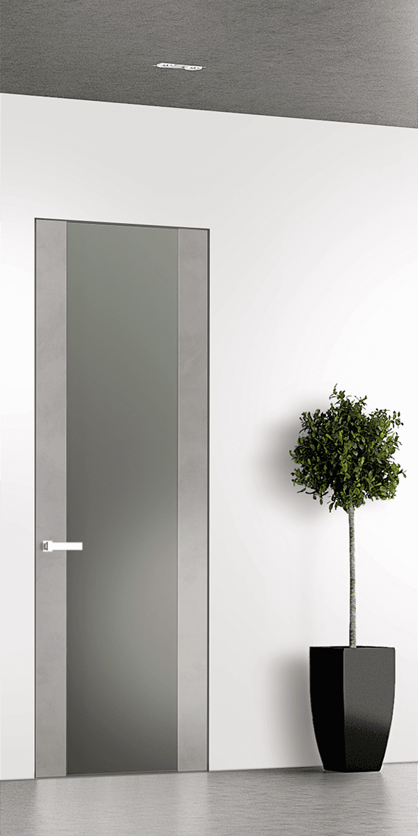AVON 202 VETRO LIGHT URBAN INVISIBLE METAL FRAME BELLDINNI MODERN INTERIOR DOOR