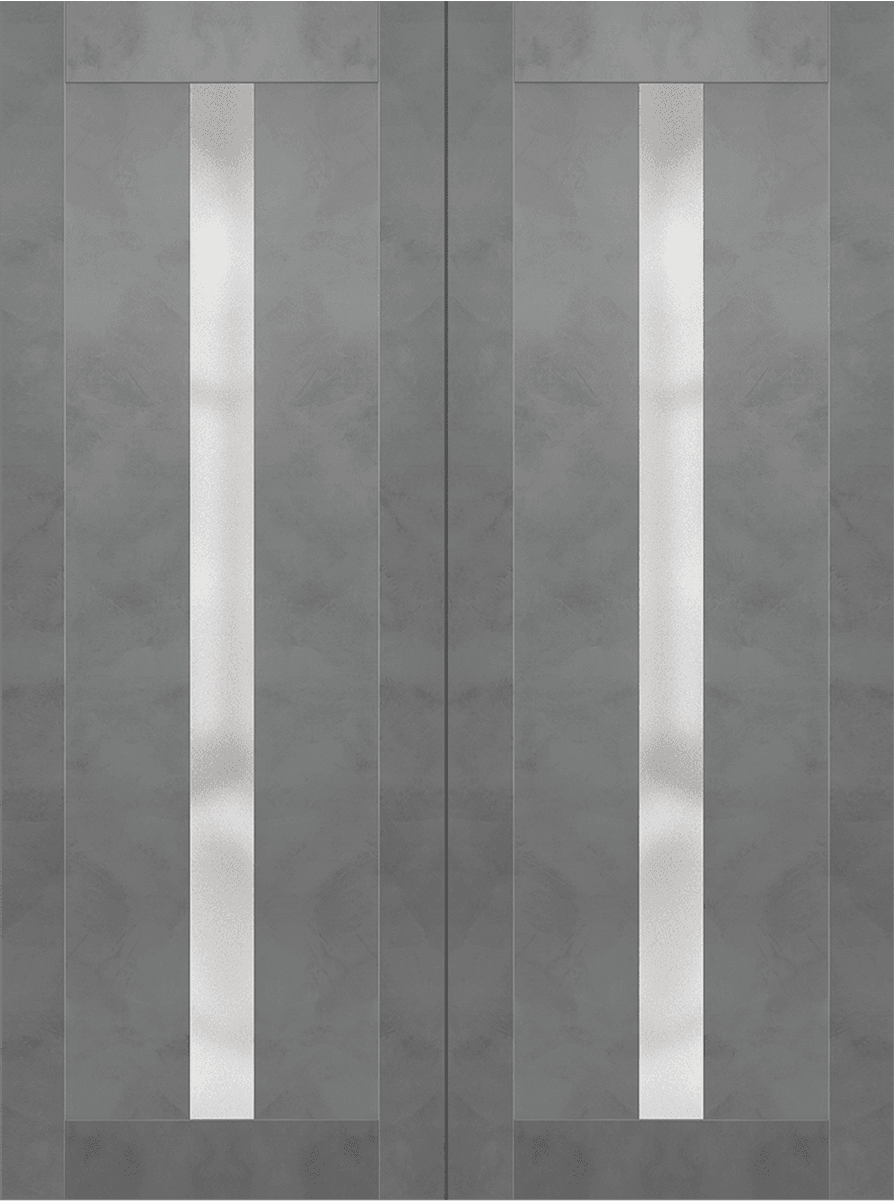 AVON 101 VETRO DARK URBAN DOUBLE BARN DOORS BELLDINNI MODERN INTERIOR DOOR - 2