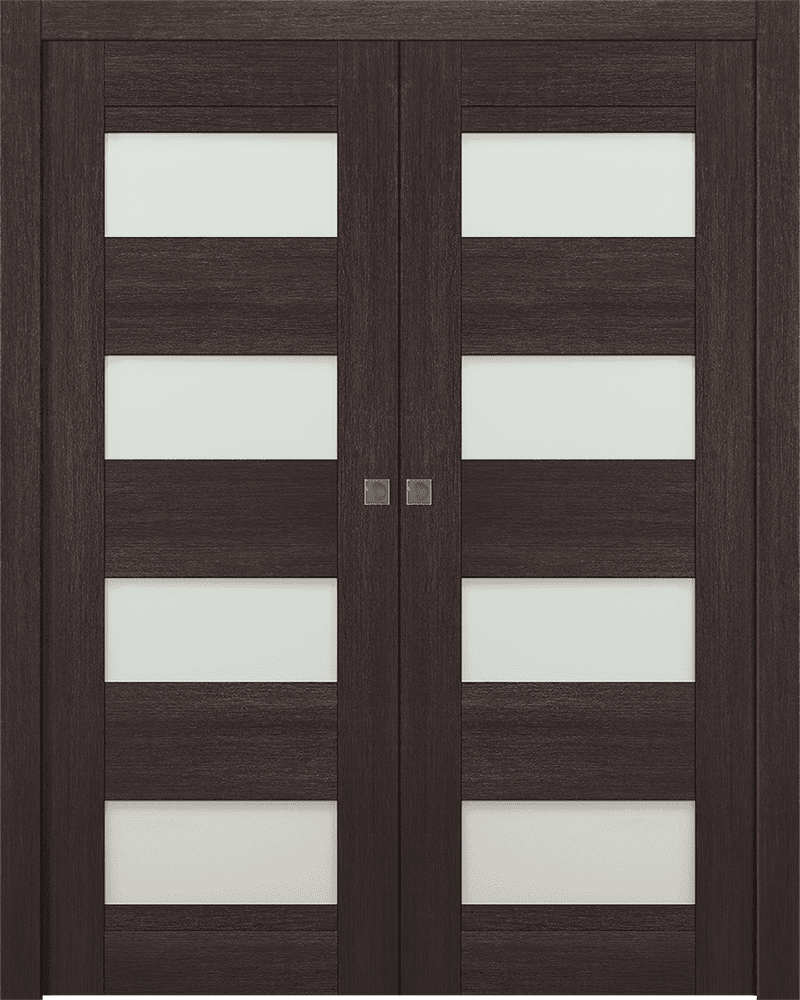 AVON 07-08 VETRO VERALINGA OAK DOUBLE POCKET DOORS BELLDINNI MODERN INTERIOR DOOR - 1