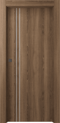 OPTIMA 2V PECAN NUTWOOD POCKET DOORS BELLDINNI MODERN INTERIOR DOOR - 1