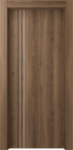 OPTIMA 2V PECAN NUTWOOD POCKET DOORS BELLDINNI MODERN INTERIOR DOOR - 1