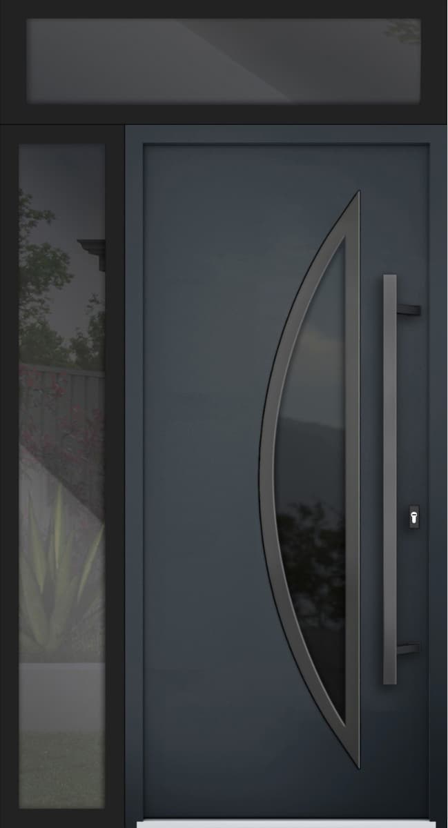 Single Modern Steel Exterior Door Deux 6501 - 5