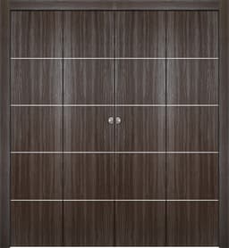 PALLADIO 4H GRAY OAK DOUBLE BI-FOLD BELLDINNI MODERN INTERIOR DOOR - 1