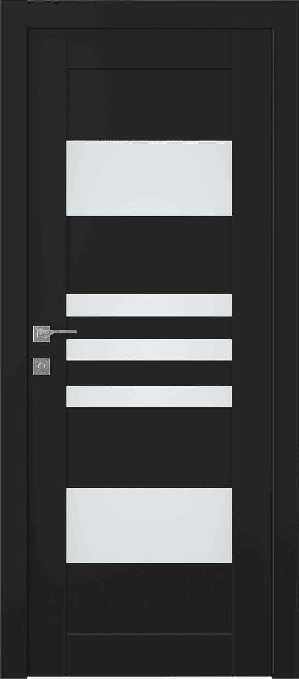 LETI VETRO BLACK MATTE SWING BELLDINNI MODERN INTERIOR DOOR - 1