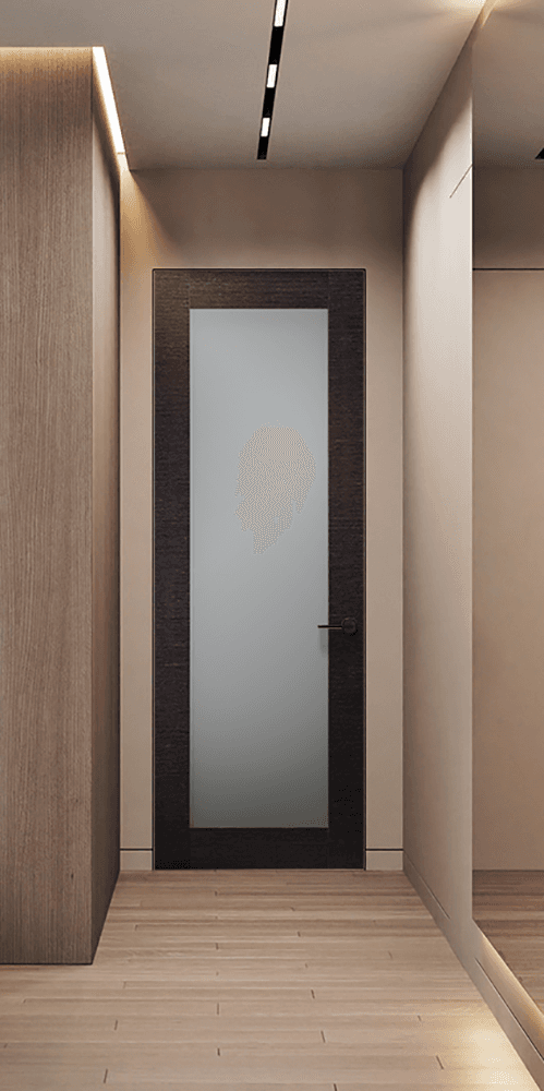 AVANTI 207 VETRO BLACK APRICOT DOUBLE INVISIBLE METAL FRAME BELLDINNI MODERN INTERIOR DOOR - 2