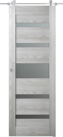 AVON 07-05 VETRO RIBEIRA ASH DOUBLE BARN BELLDINNI MODERN INTERIOR DOOR - 1