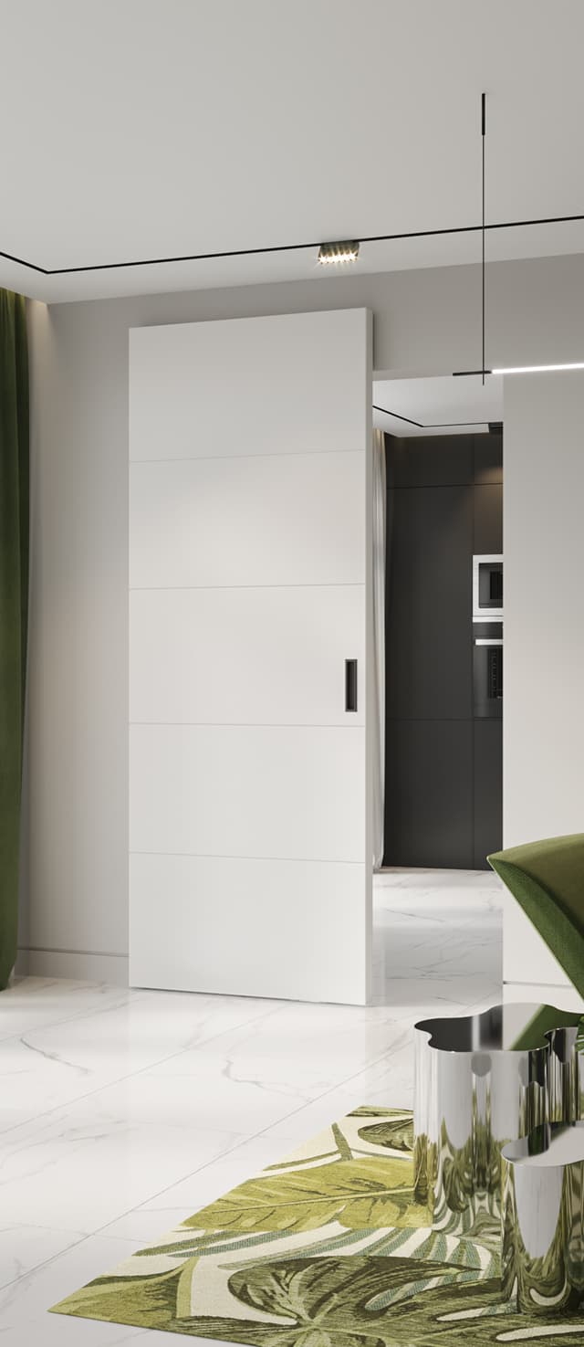ARVIKA POLAR WHITE DOUBLE MAGIC BELLDINNI MODERN INTERIOR DOOR - 2