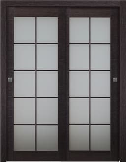 AVANTI 10 LITE VETRO BLACK APRICOT BYPASS BELLDINNI MODERN INTERIOR DOOR - 1