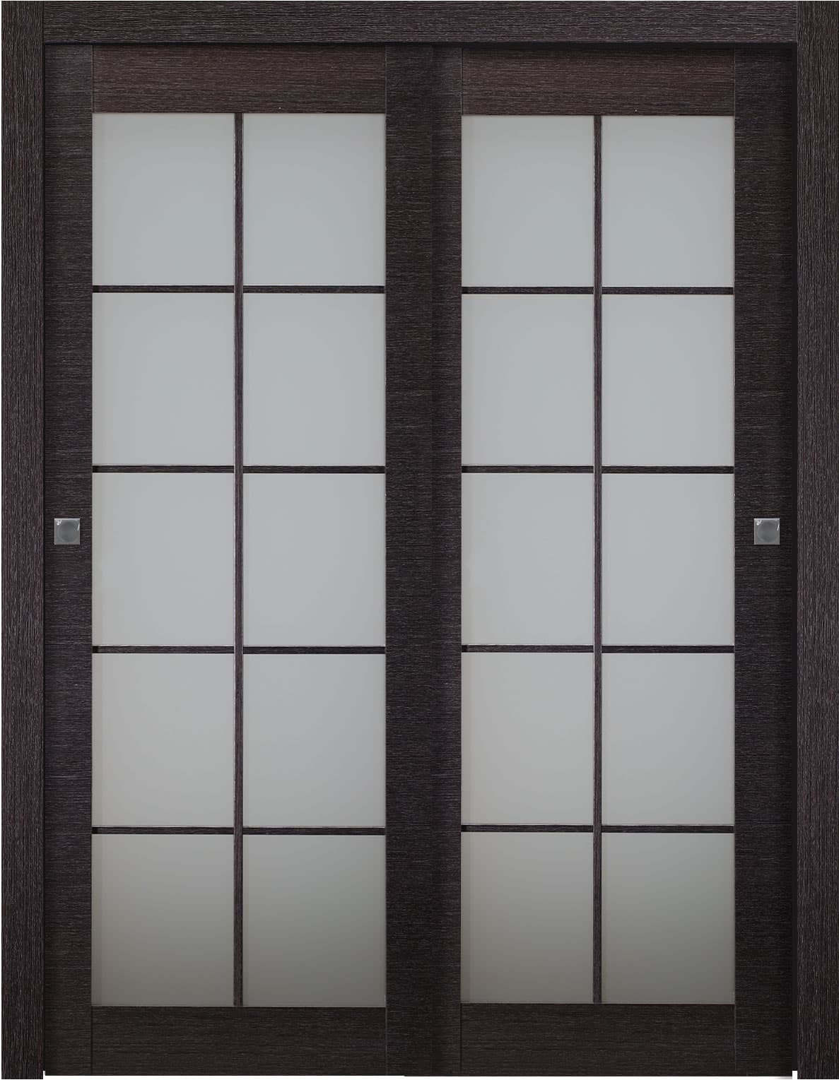 AVANTI 10 LITE VETRO BLACK APRICOT BYPASS BELLDINNI MODERN INTERIOR DOOR - 1