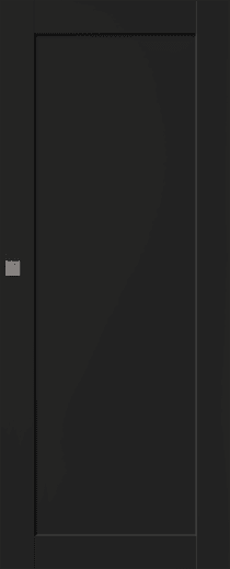 SHAKER 1 PANEL BLACK MATTE POCKET BELLDINNI MODERN INTERIOR DOOR - 1