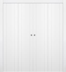 PALLADIO 2U BIANCO NOBLE DOUBLE BI-FOLD BELLDINNI MODERN INTERIOR DOOR - 1