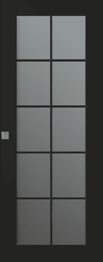 AVON 10 LITE VETRO BLACK MATTE MAGIC BELLDINNI MODERN INTERIOR DOOR - 1