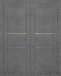 AVON 07 2H GOLD DARK URBAN DOUBLE POCKET BELLDINNI MODERN INTERIOR DOOR - 1
