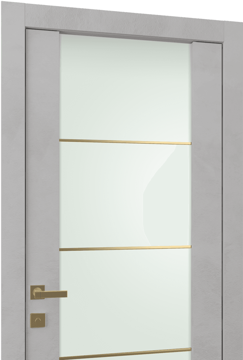 AVON 202 4H GOLD STRIPS VETRO LIGHT URBAN DOUBLE DOORS BELLDINNI MODERN INTERIOR DOOR - 2