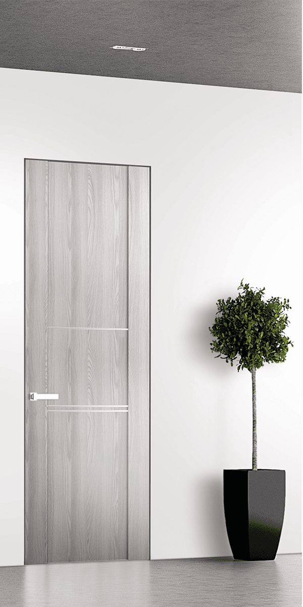 AVON 01 3H RIBEIRA ASH INVISIBLE METAL FRAME BELLDINNI MODERN INTERIOR DOOR - 1