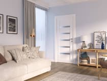 LEORA VETRO BIANCO NOBLE SWING BELLDINNI MODERN INTERIOR DOOR - 3