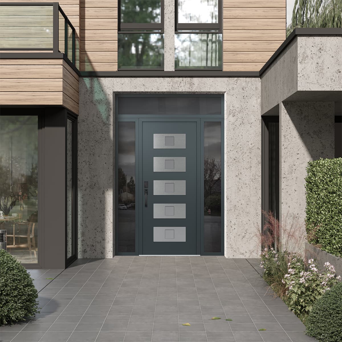 Modern Steel Front Door Diamond D8 - 10