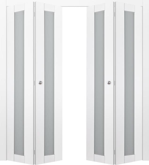 PALLADIO 207 VETRO BIANCO NOBLE DOUBLE BI-FOLD BELLDINNI MODERN INTERIOR DOOR - 2