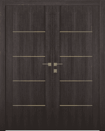 AVON 01 4H GOLD VERALINGA OAK DOUBLE BELLDINNI MODERN INTERIOR DOOR - 1