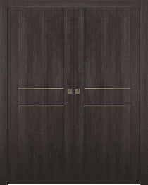 AVON 01 2HN GOLD VERALINGA OAK DOUBLE POCKET DOORS BELLDINNI MODERN INTERIOR DOOR - 1