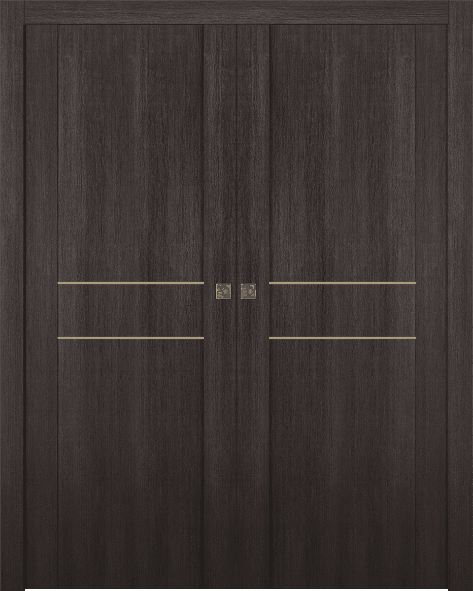 AVON 01 2HN GOLD VERALINGA OAK DOUBLE POCKET DOORS BELLDINNI MODERN INTERIOR DOOR - 1