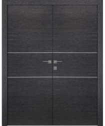 AVANTI 2H BLACK APRICOT DOUBLE BELLDINNI MODERN INTERIOR DOOR - 1