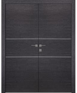 AVANTI 2H BLACK APRICOT DOUBLE BELLDINNI MODERN INTERIOR DOOR - 1