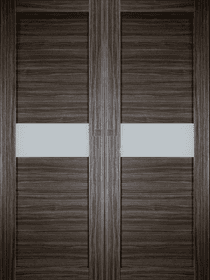 EDNA VETRO GRAY OAK DOUBLE MAGIC BELLDINNI MODERN INTERIOR DOOR - 1
