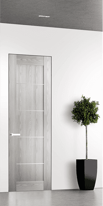 AVON 07 4H RIBEIRA ASH DOUBLE INVISIBLE METAL FRAME BELLDINNI MODERN INTERIOR DOOR - 1