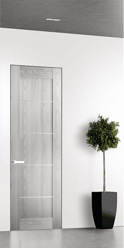 AVON 07 4H RIBEIRA ASH DOUBLE INVISIBLE METAL FRAME BELLDINNI MODERN INTERIOR DOOR - 1