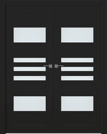 LETI VETRO BLACK MATTE CLOSET BELLDINNI MODERN INTERIOR DOOR - 1