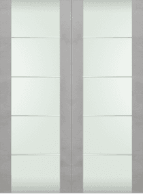 AVON 202 4H VETRO LIGHT URBAN DOUBLE BI-FOLD DOORS BELLDINNI MODERN INTERIOR DOOR - 2