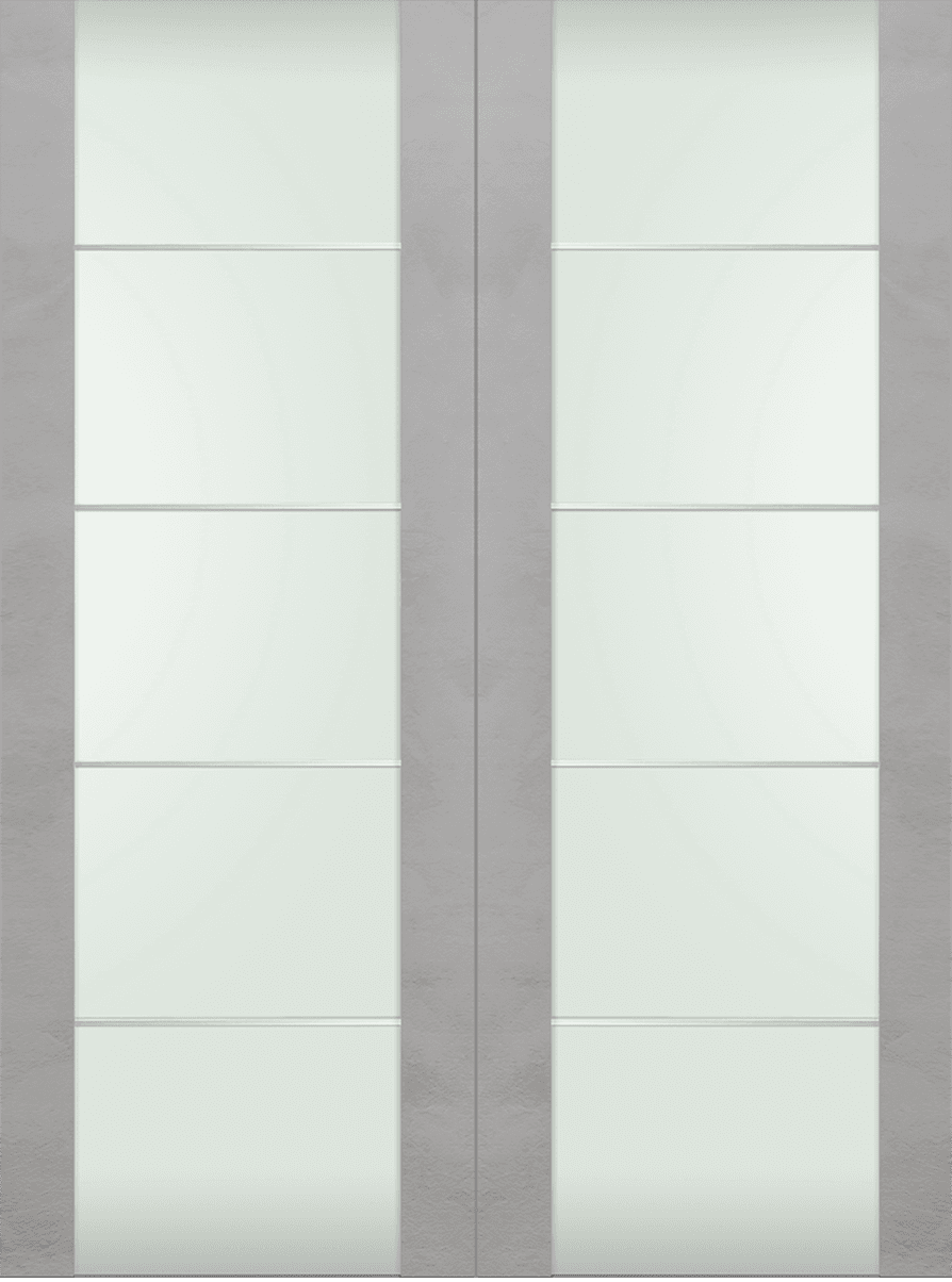 AVON 202 4H VETRO LIGHT URBAN DOUBLE BI-FOLD DOORS BELLDINNI MODERN INTERIOR DOOR - 2