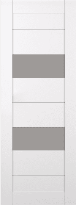 BERTA VETRO SNOW WHITE SLAB BELLDINNI MODERN INTERIOR DOOR - 1