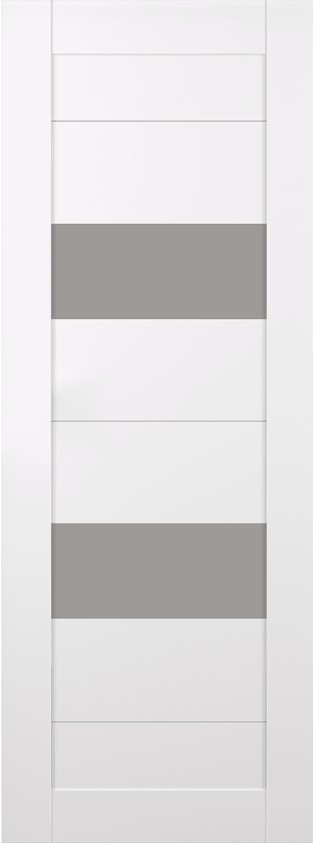 BERTA VETRO SNOW WHITE SLAB BELLDINNI MODERN INTERIOR DOOR - 1