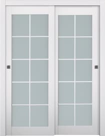 SMART PRO 10 LITE VETRO POLAR WHITE BYPASS BELLDINNI MODERN INTERIOR DOOR - 1