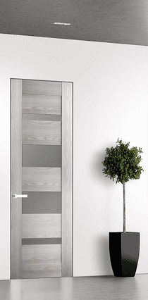 AVON 07-01 VETRO RIBEIRA ASH INVISIBLE METAL FRAME BELLDINNI MODERN INTERIOR DOOR - 1