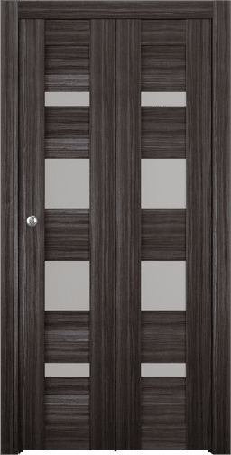 MIRELLA VETRO GRAY OAK DOUBLE BI-FOLD BELLDINNI MODERN INTERIOR DOOR - 1