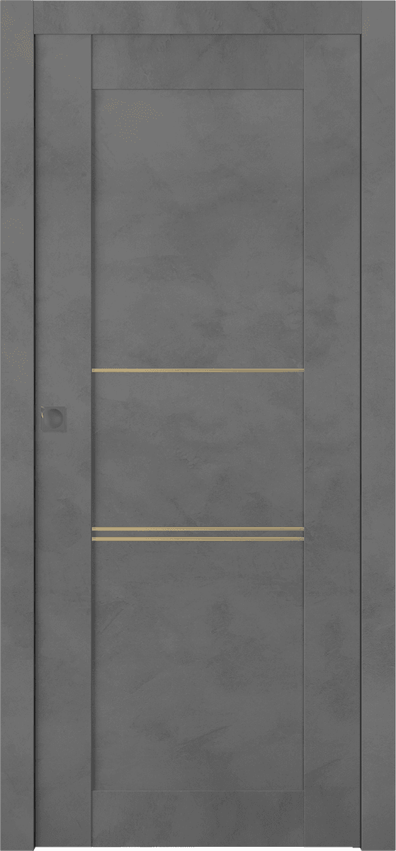 AVON 07 3H GOLD DARK URBAN POCKET BELLDINNI MODERN INTERIOR DOOR - 1